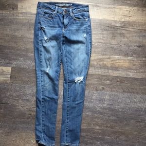 American eagle jeans super skinny ripped
